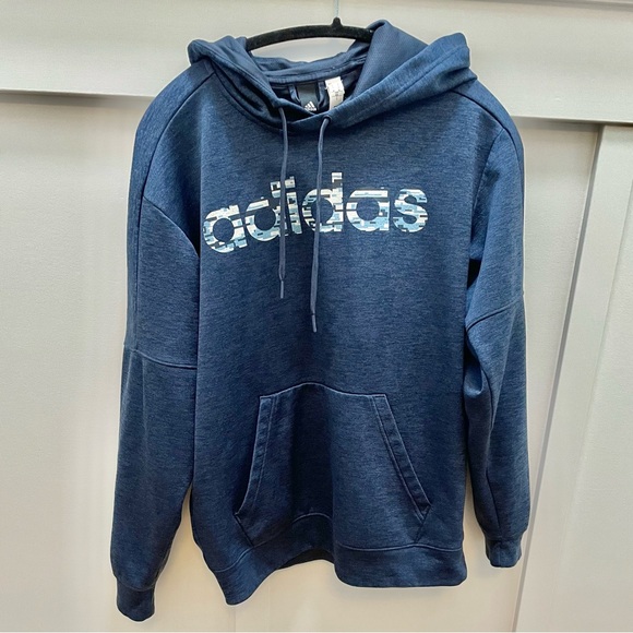 adidas Other - Adidas Climawarm hooded sweatshirt blue size Medium